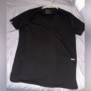 Figs black scrub set - L top and M jogger bottoms